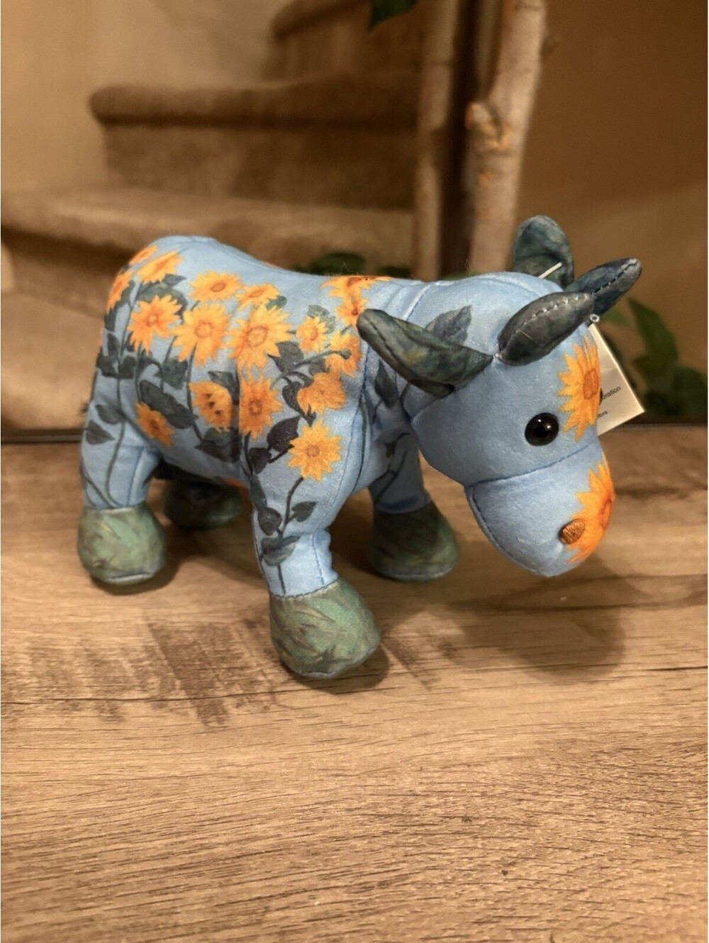 2001 Cow Parade Moo-nay’s Garden Plush Cow Lady Belle Bennett Westland Sunflower